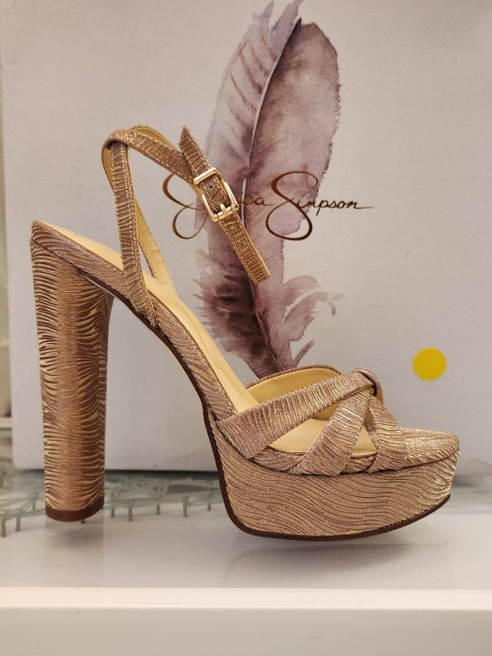 Jessica Simpson Ilaria Platform Sandals. Bronze. NIB. Size 5